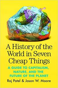 Book cover of A History of the World in Seven Cheap Things by Raj Patel , Jason W. Moore